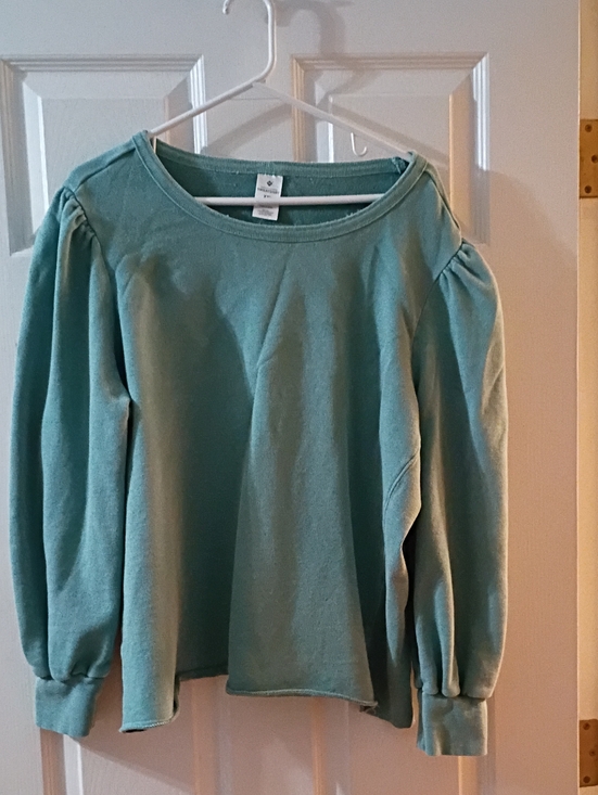 Member's Mark Tops - Women's Sage Green Puff-Sleeve Sweatshirt